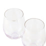 Coral Sea Collection Colored Stemless Wine Glasses - Set of 2