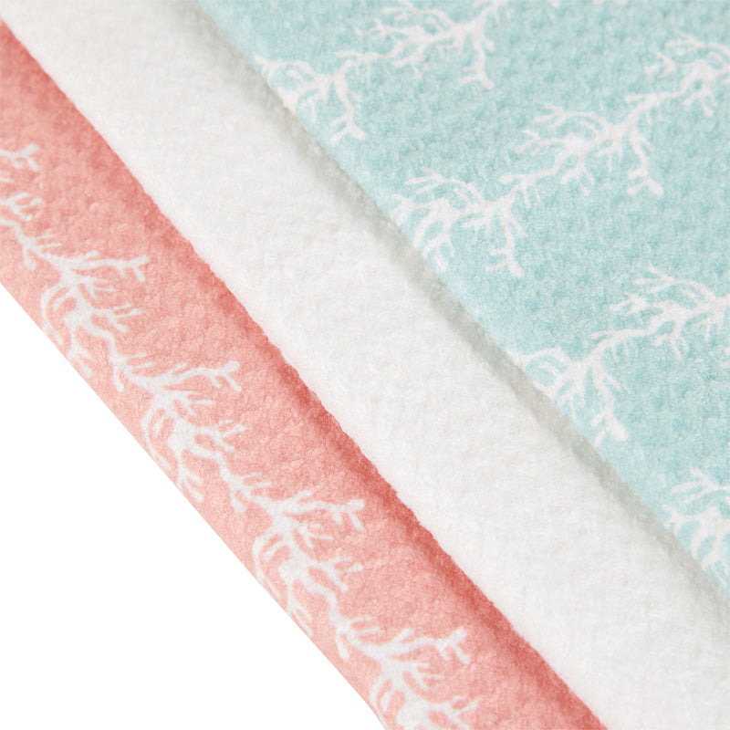Coral Sea Collection Recycled Kitchen Cloths - Set of 3